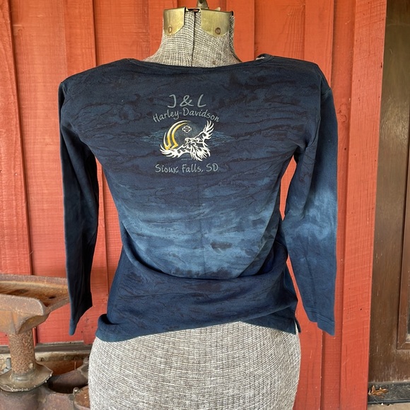 J&L Harley-Davidson 3/4 length sleeve T-shirt Size M - Picture 2 of 4